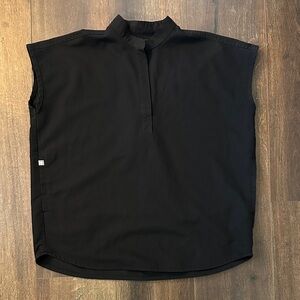 Figs Black Short Sleeve Top